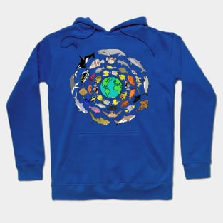 World Oceans Day Sea Life Hoodie